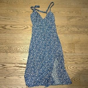 Midi princess polly skirt with slit, backless